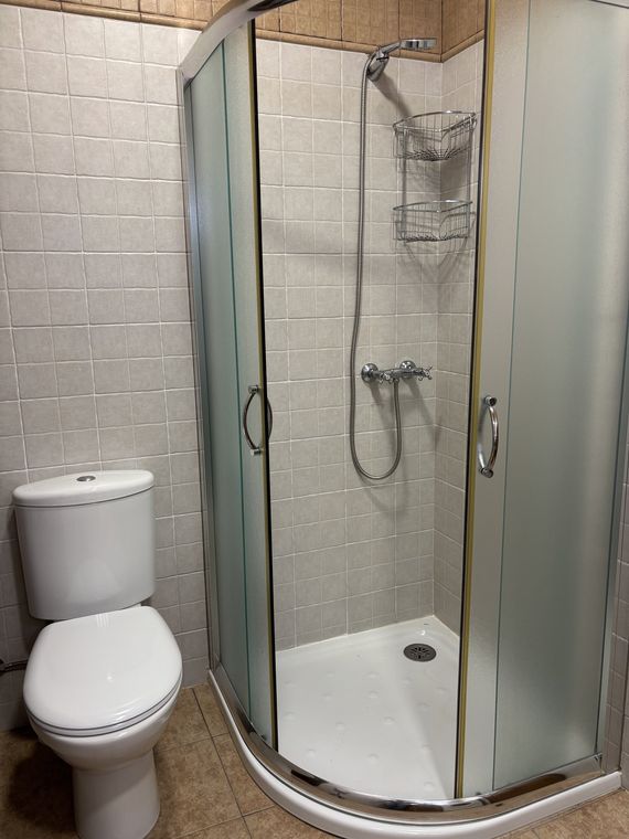 Bany amb dutxa i vàter · A Casita do Ferreiro